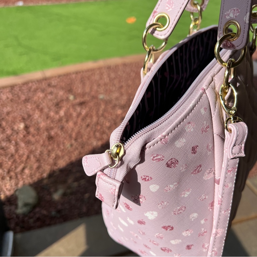 NWOT luv Betsey by Betsey Johnson | Lavender | purse crossbody quilted satchel - Picture 12 of 16